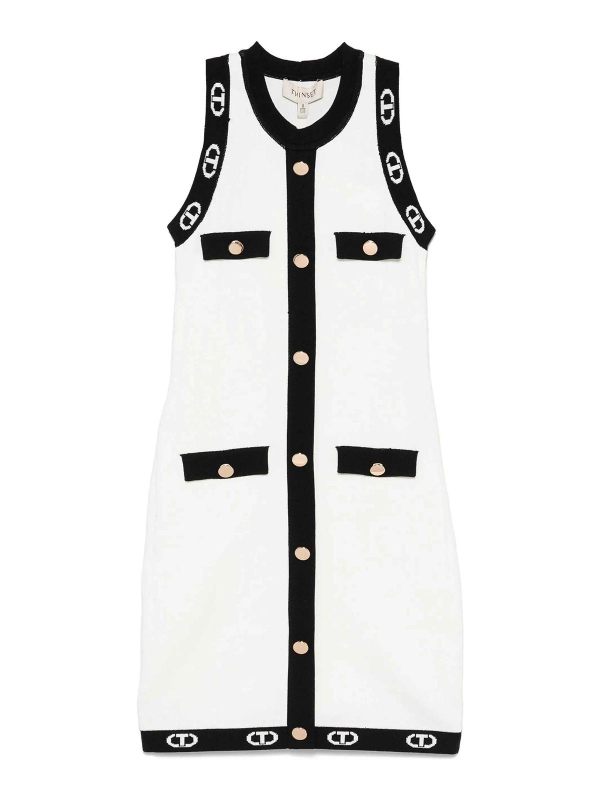 Twinset Robe Au Genou - Argent