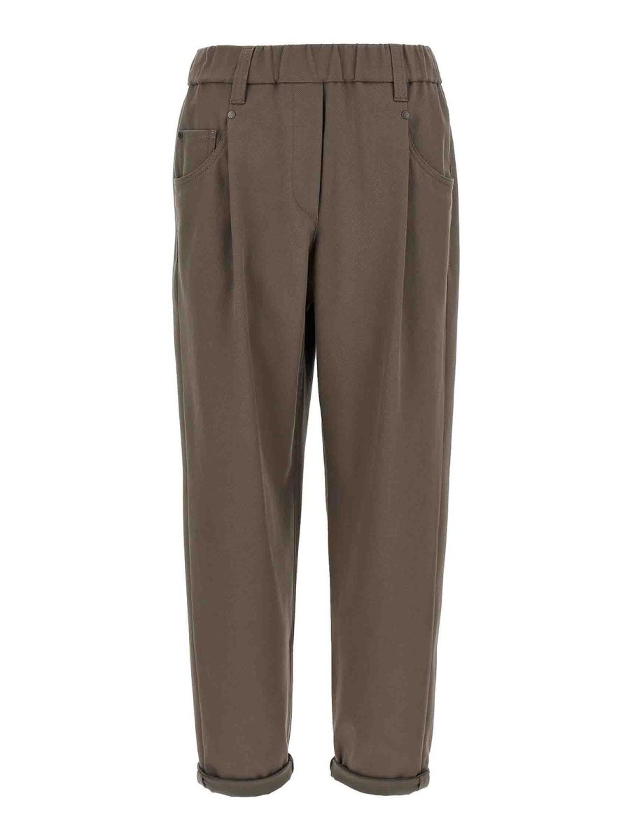 Brunello Cucinelli Pantalons Décontractés - Gris
