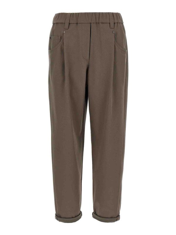 Brunello Cucinelli Pantalons Décontractés - Gris