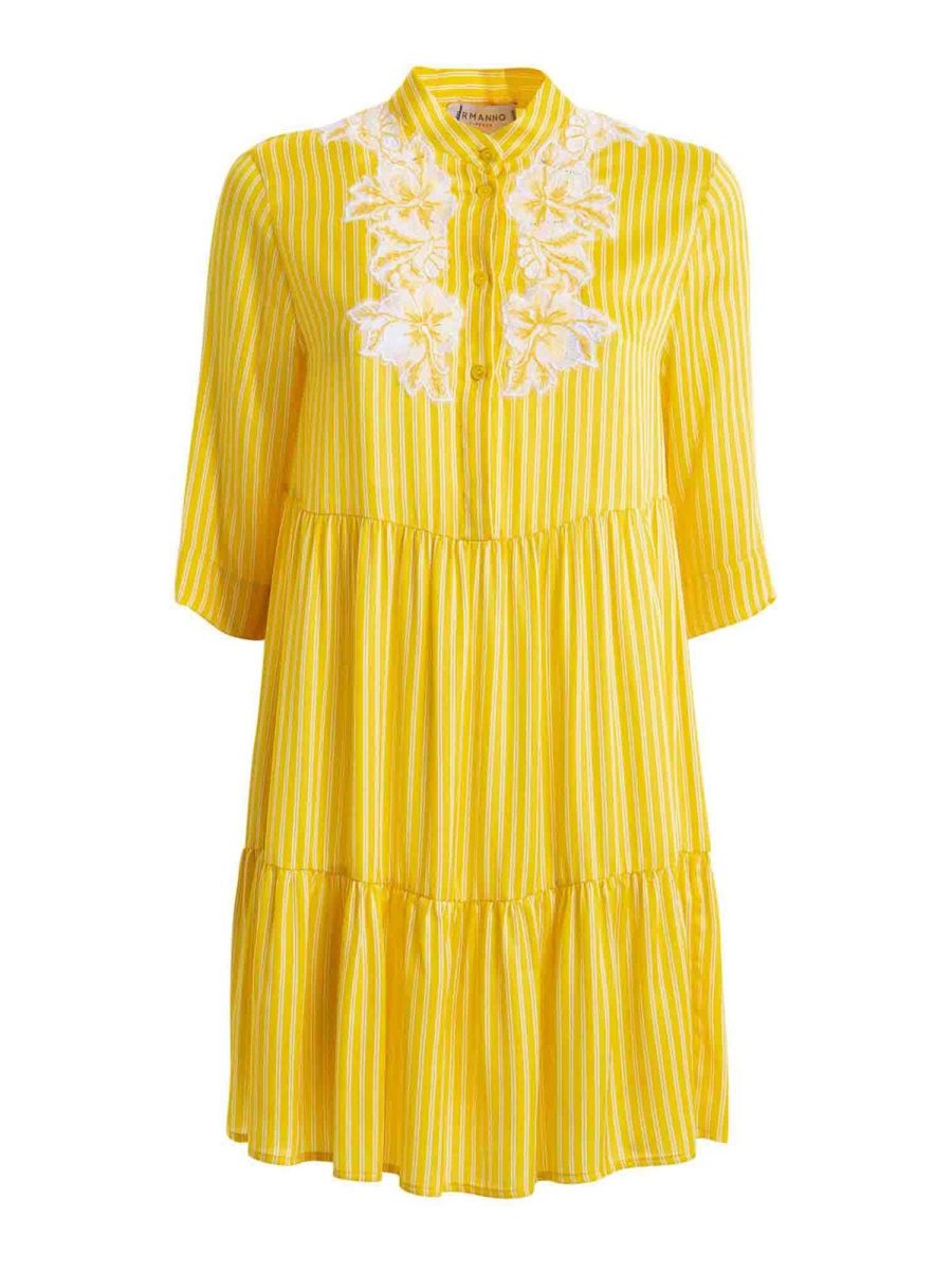 Ermanno Scervino Robe Au Genou - Jaune