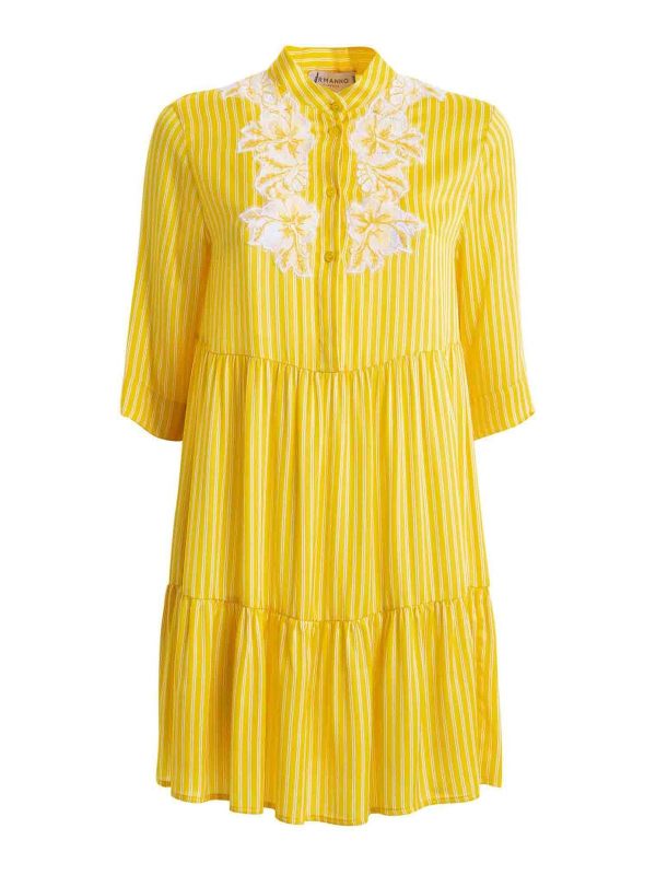 Ermanno Scervino Robe Au Genou - Jaune