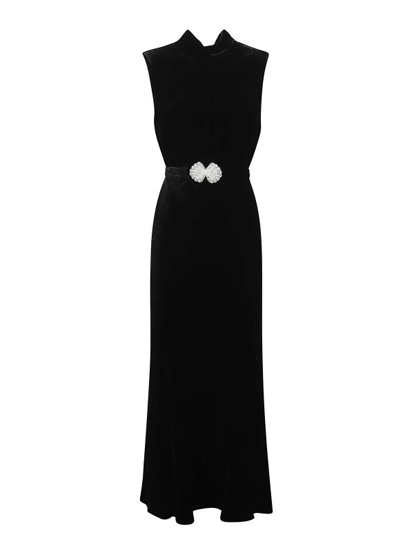 Saloni Robe Au Genou - Noir