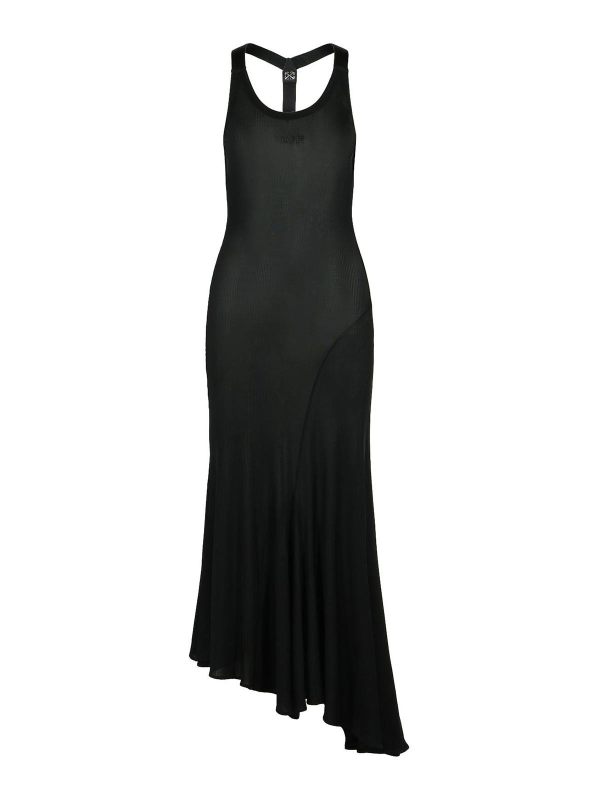 Off-White Robe Au Genou - Noir