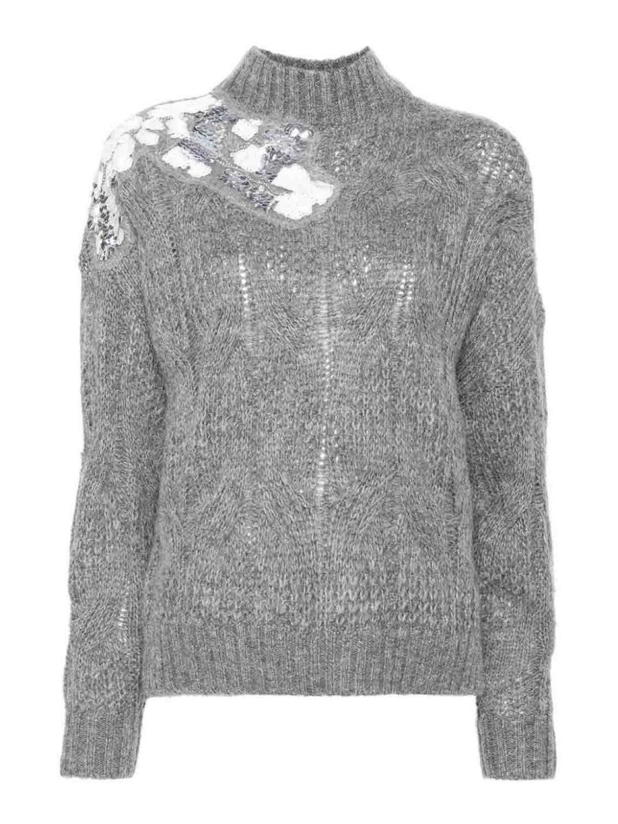 Liu Jo Pull Col Rond - Gris