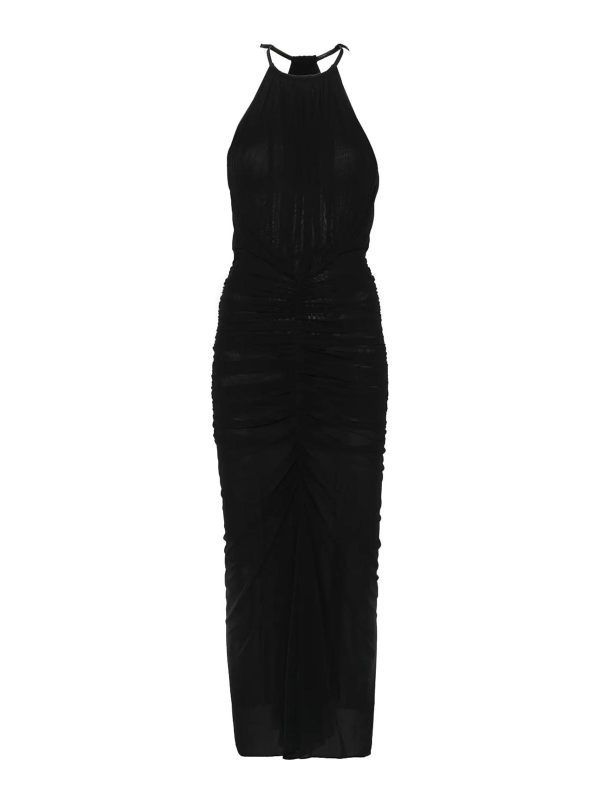 Mugler Robe Au Genou - Noir