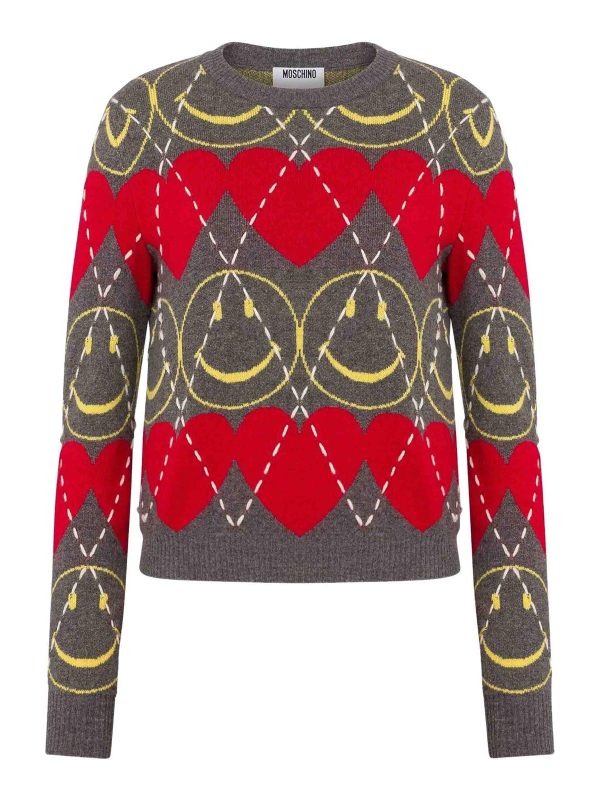 Moschino Pull Col Rond - Multicolore