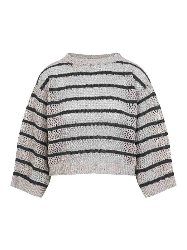 Brunello Cucinelli Pull Col Rond - Beige