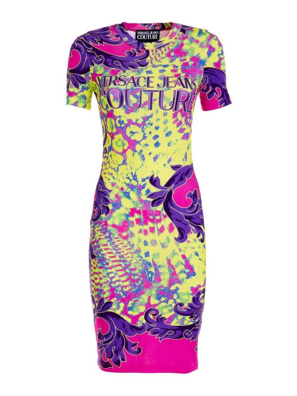 Versace Jeans Couture Robe Au Genou - Multicolore