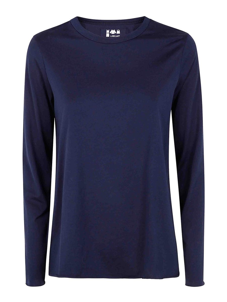 Labo. Art Pull Col Rond - Bleu
