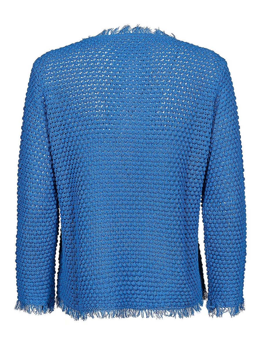 Manipur Cashmere Pull Col Rond - Bleu