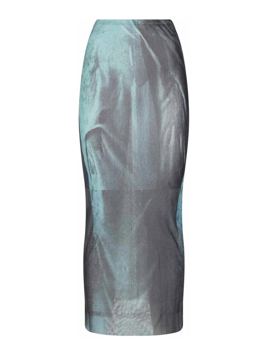 Jean Paul Gaultier Jupe Midi - Water