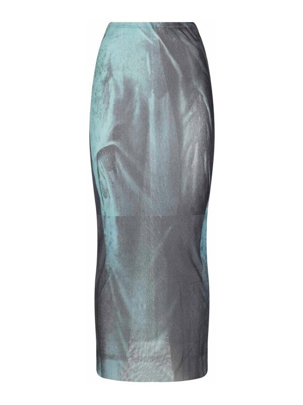Jean Paul Gaultier Jupe Midi - Water