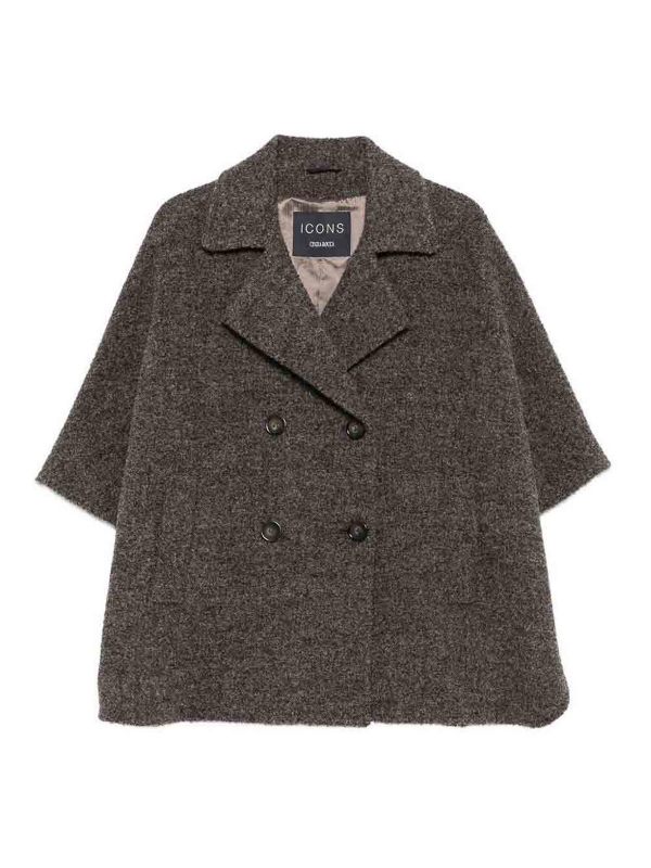 Cinzia Rocca Manteau Court - Gris
