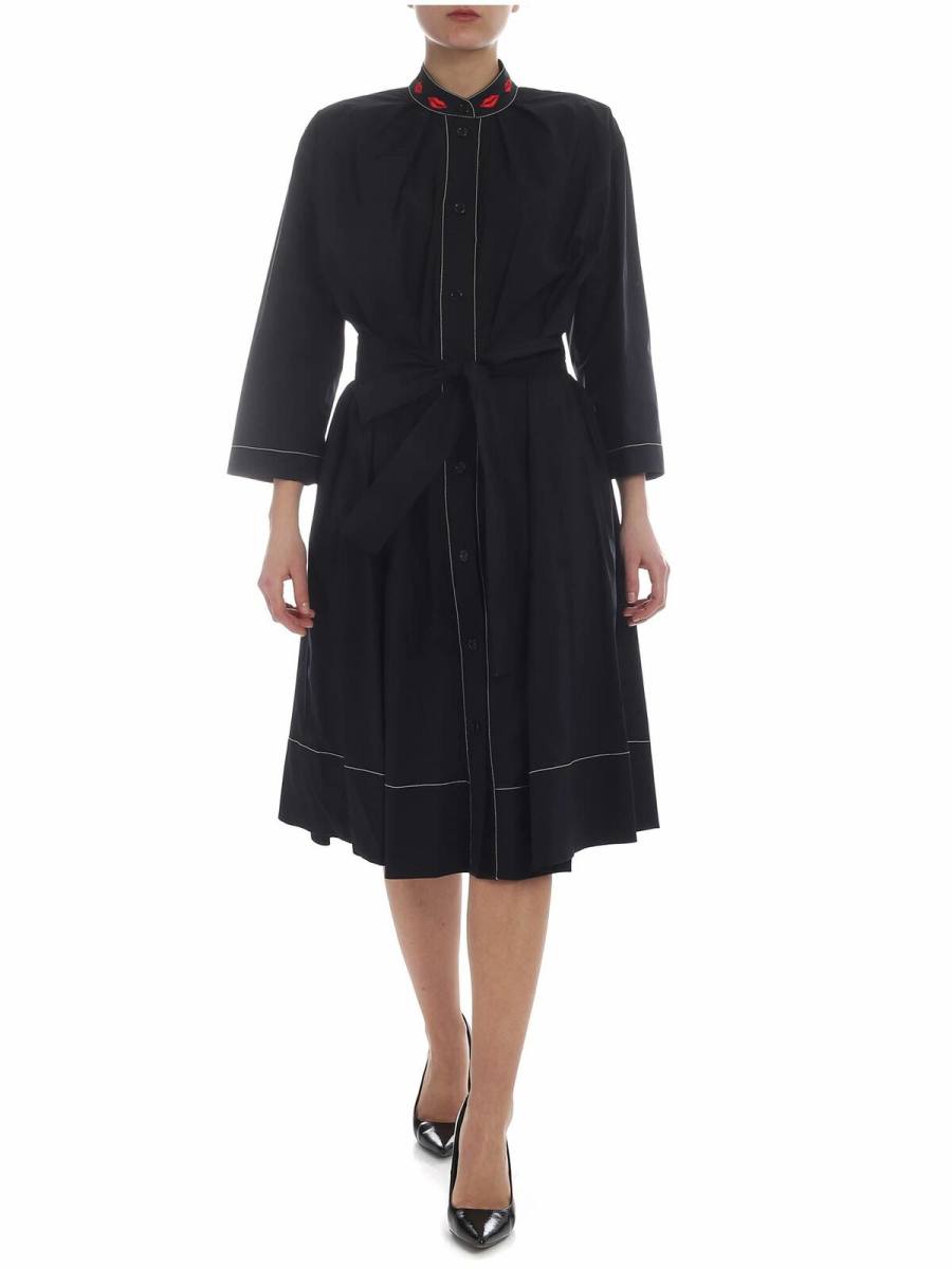 Vivetta Robe Au Genou - Noir