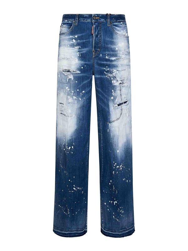 Dsquared2 Jean Bootcut - Bleu
