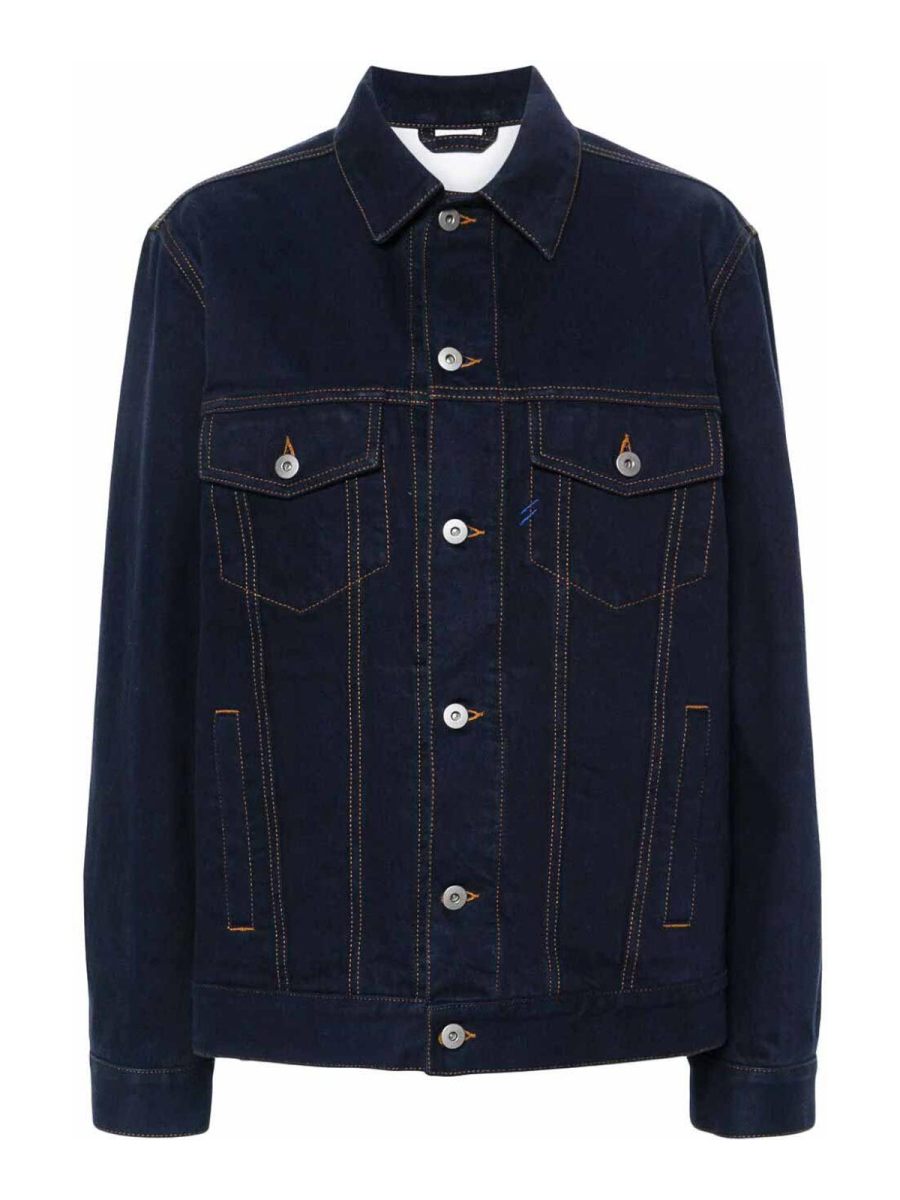 Burberry Veste En Jean - Foncé Délavé