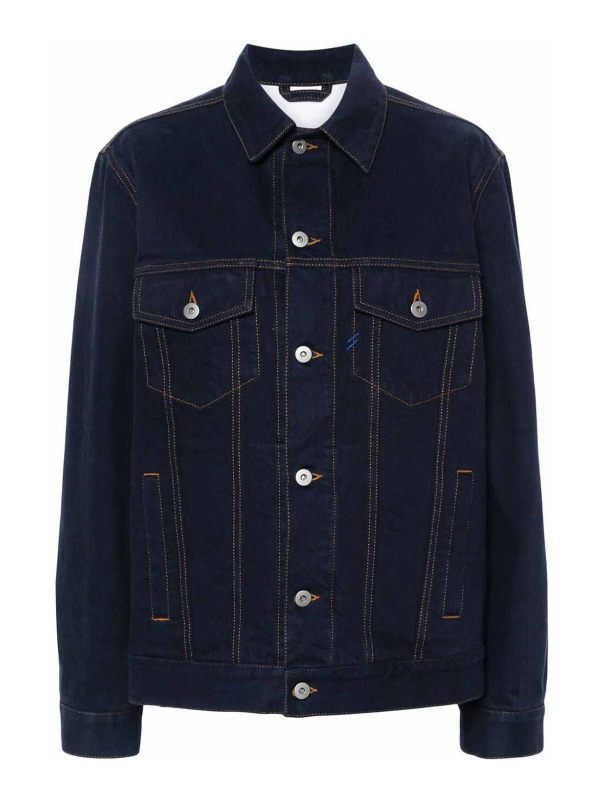 Burberry Veste En Jean - Foncé Délavé