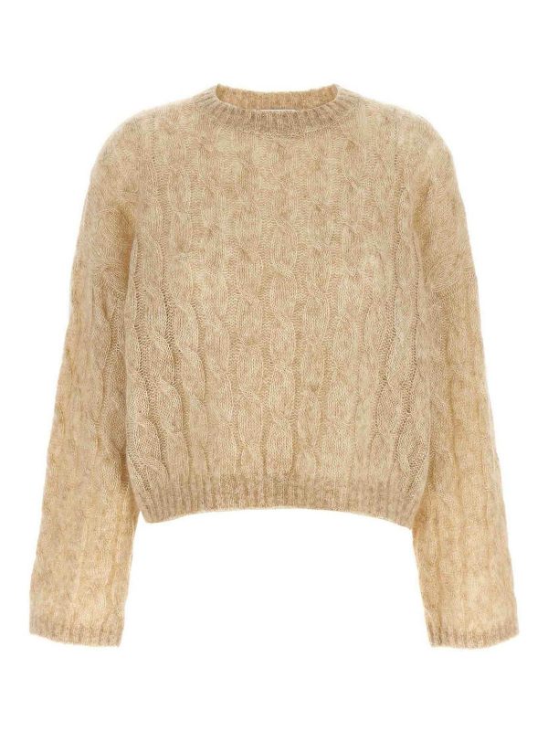 Brunello Cucinelli Pull Col Rond - Beige