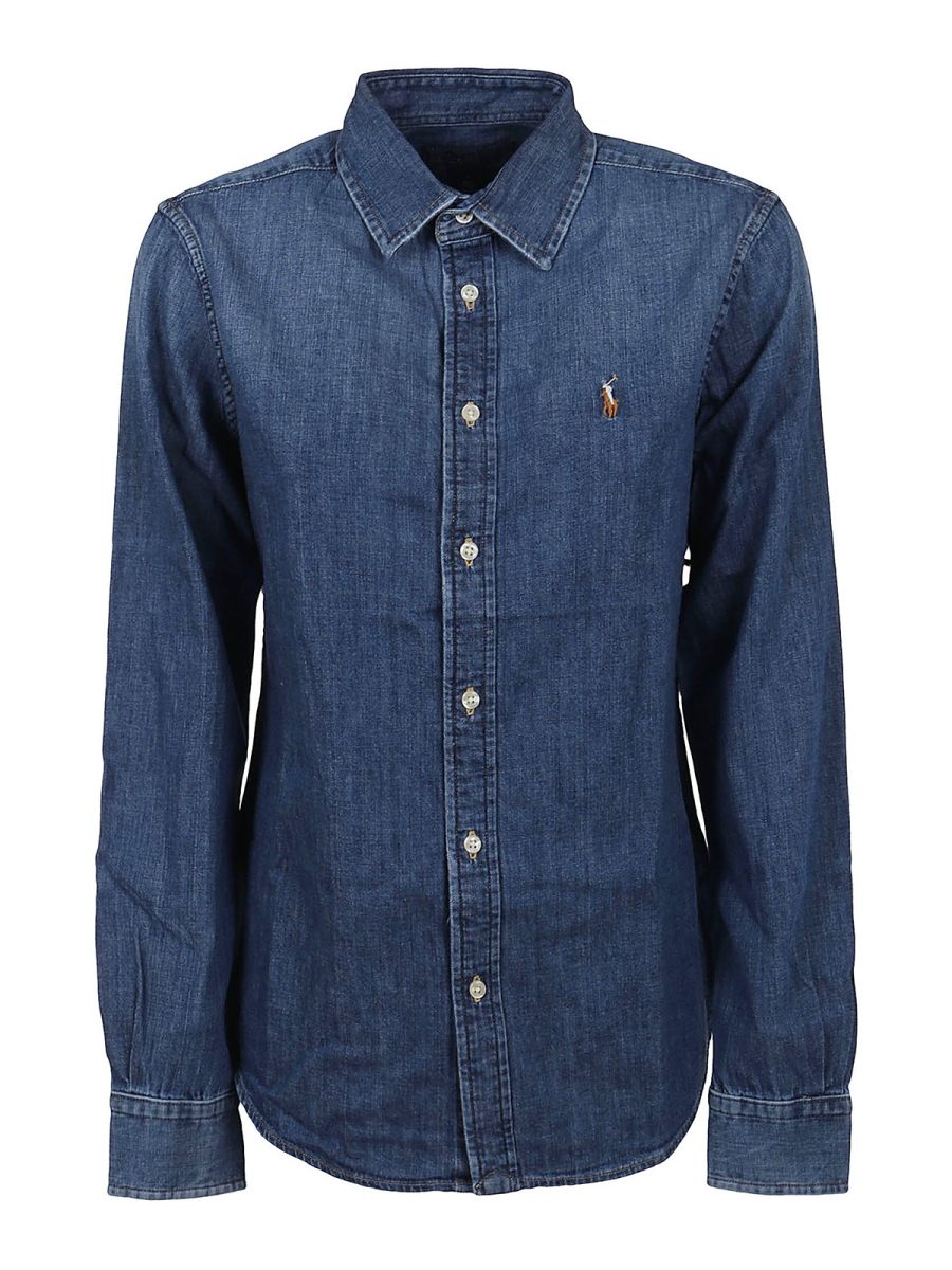 Polo Ralph Lauren Chemise - Foncé Délavé