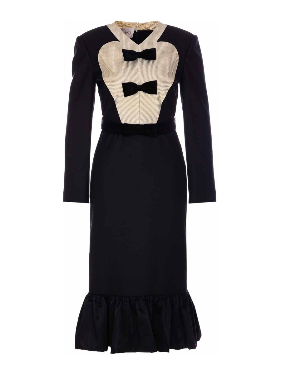 Valentino Garavani Robe Au Genou - Noir