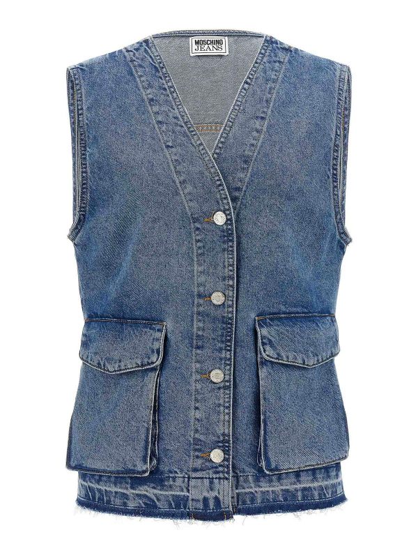 Moschino Jeans Veste En Jean - Bleu Clair