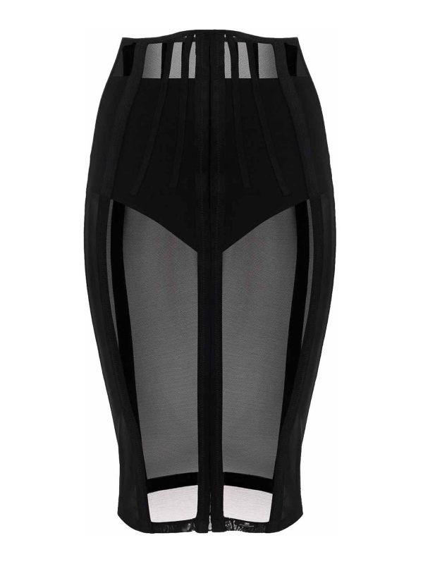 Elisabetta Franchi Jupe Midi - Noir