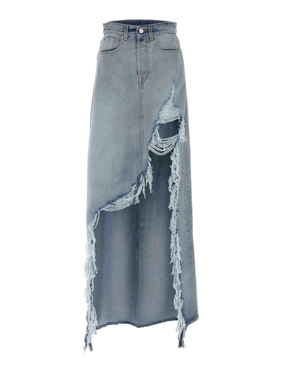 Vetements Jupe Midi - Bleu