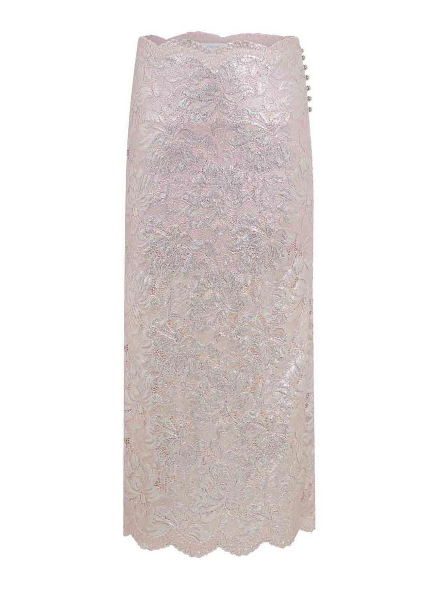 Rabanne Jupe Midi - Argent