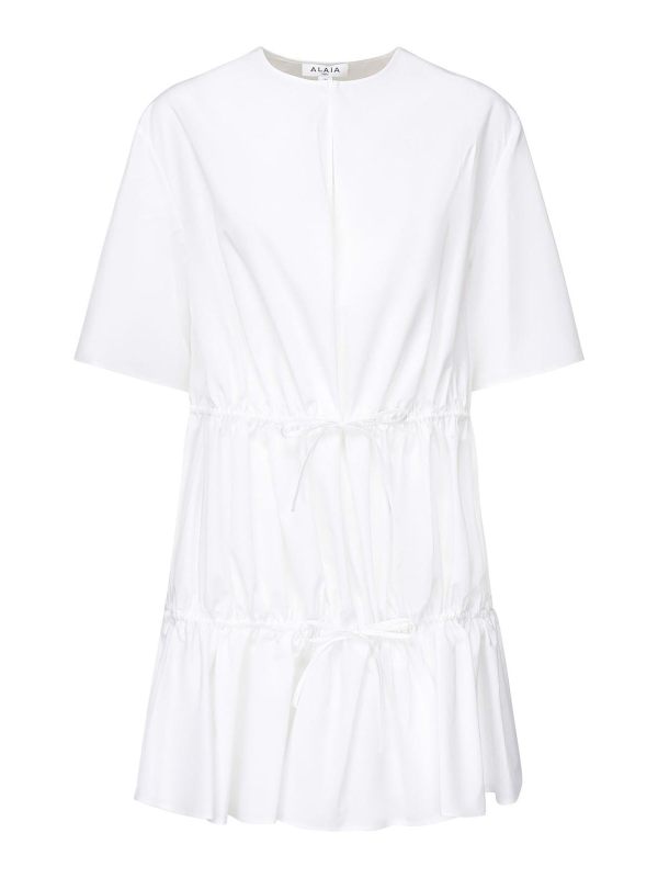 Alaïa Robe Au Genou - Blanc