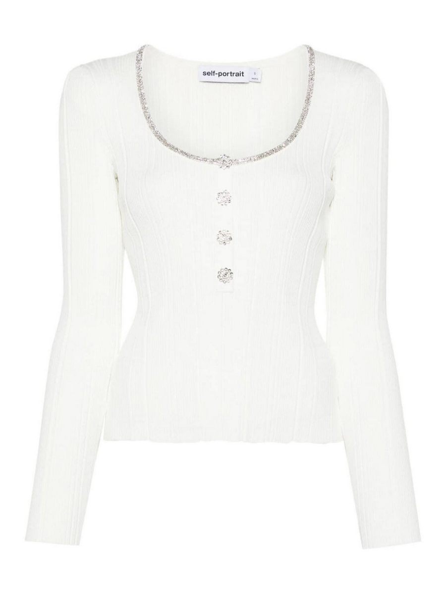 Self Portrait Top - Blanc