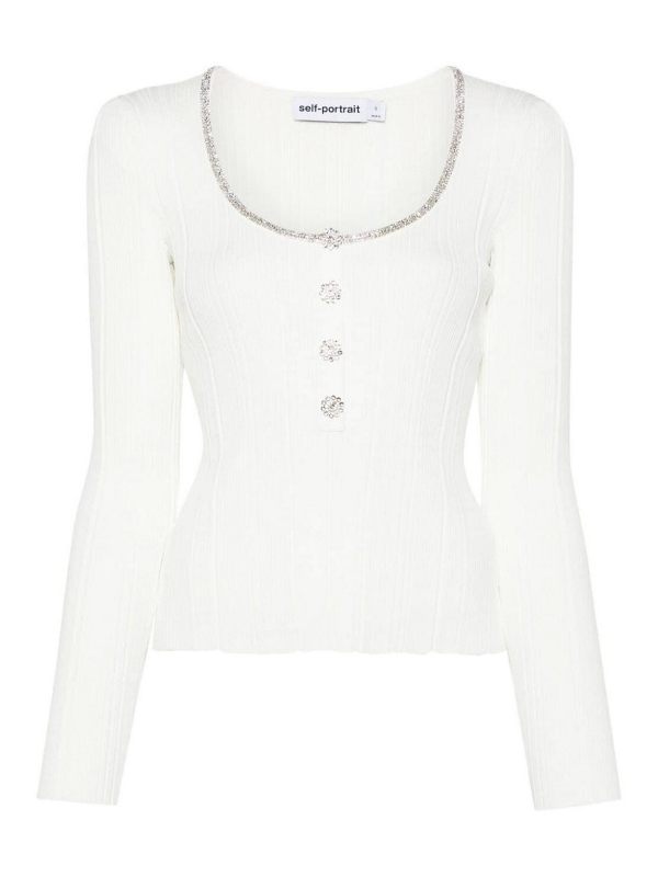 Self Portrait Top - Blanc