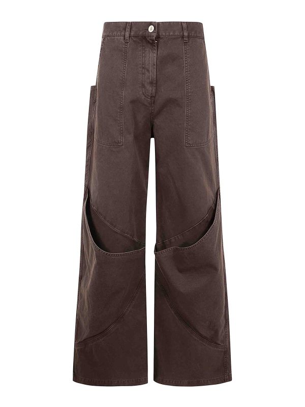 The Attico Pantalons Décontractés - Marron