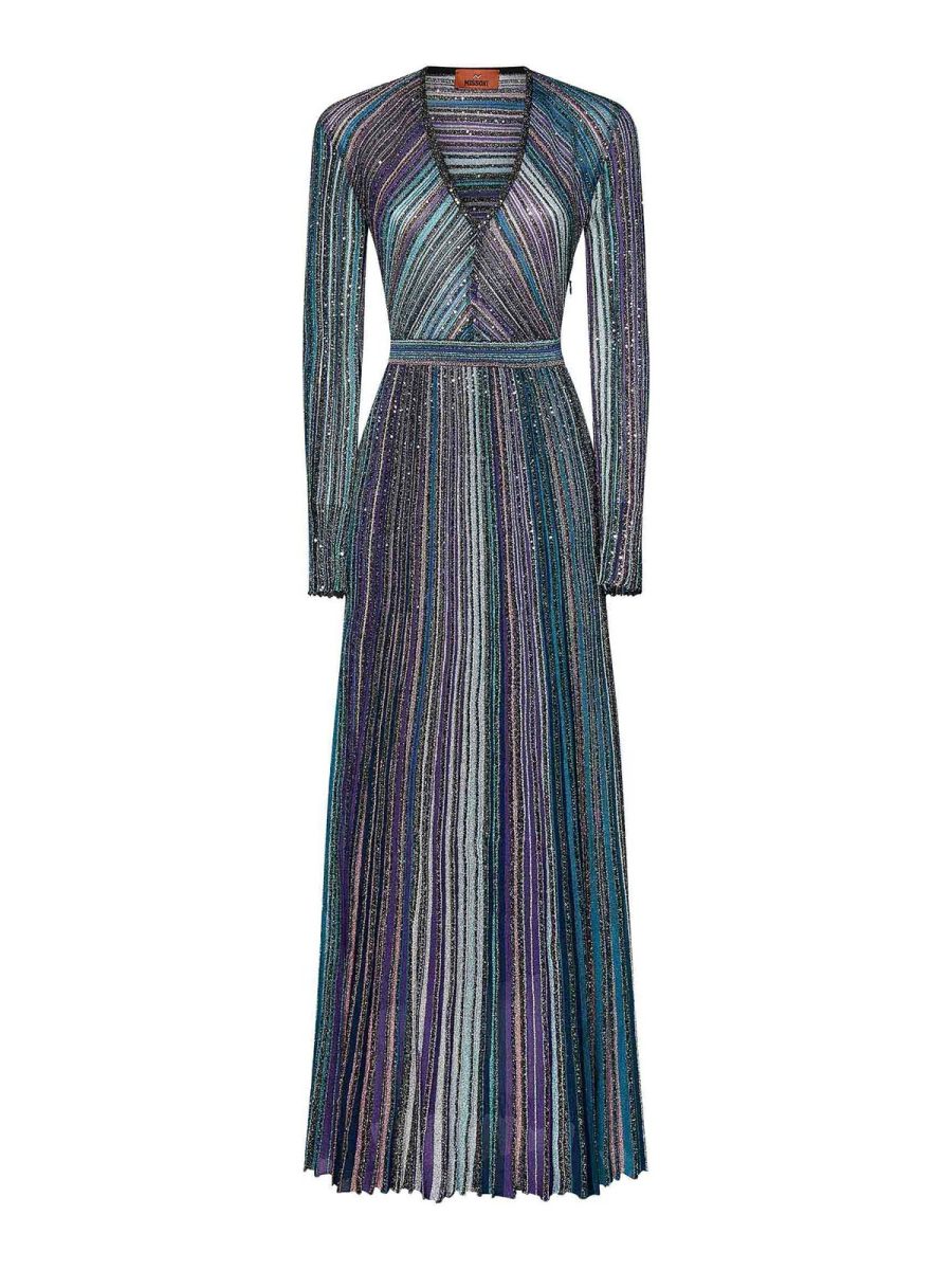 Missoni Maxi Robe - Bleu