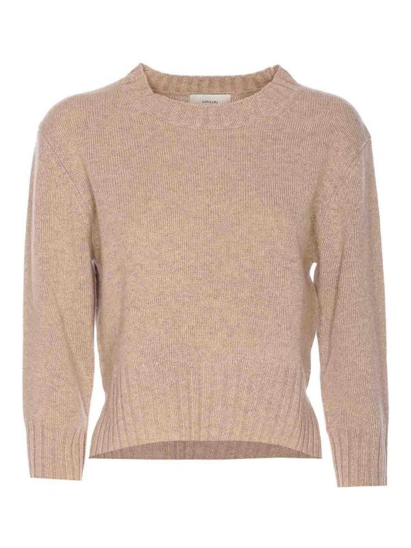 Loulou Studio Pull Col Rond - Beige