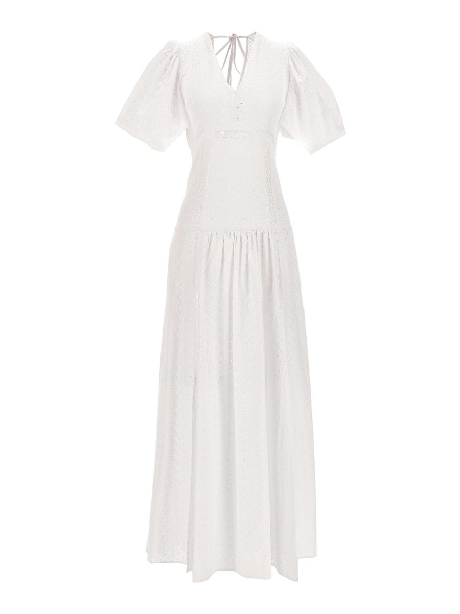 Le Twins Robe Au Genou - Blanc