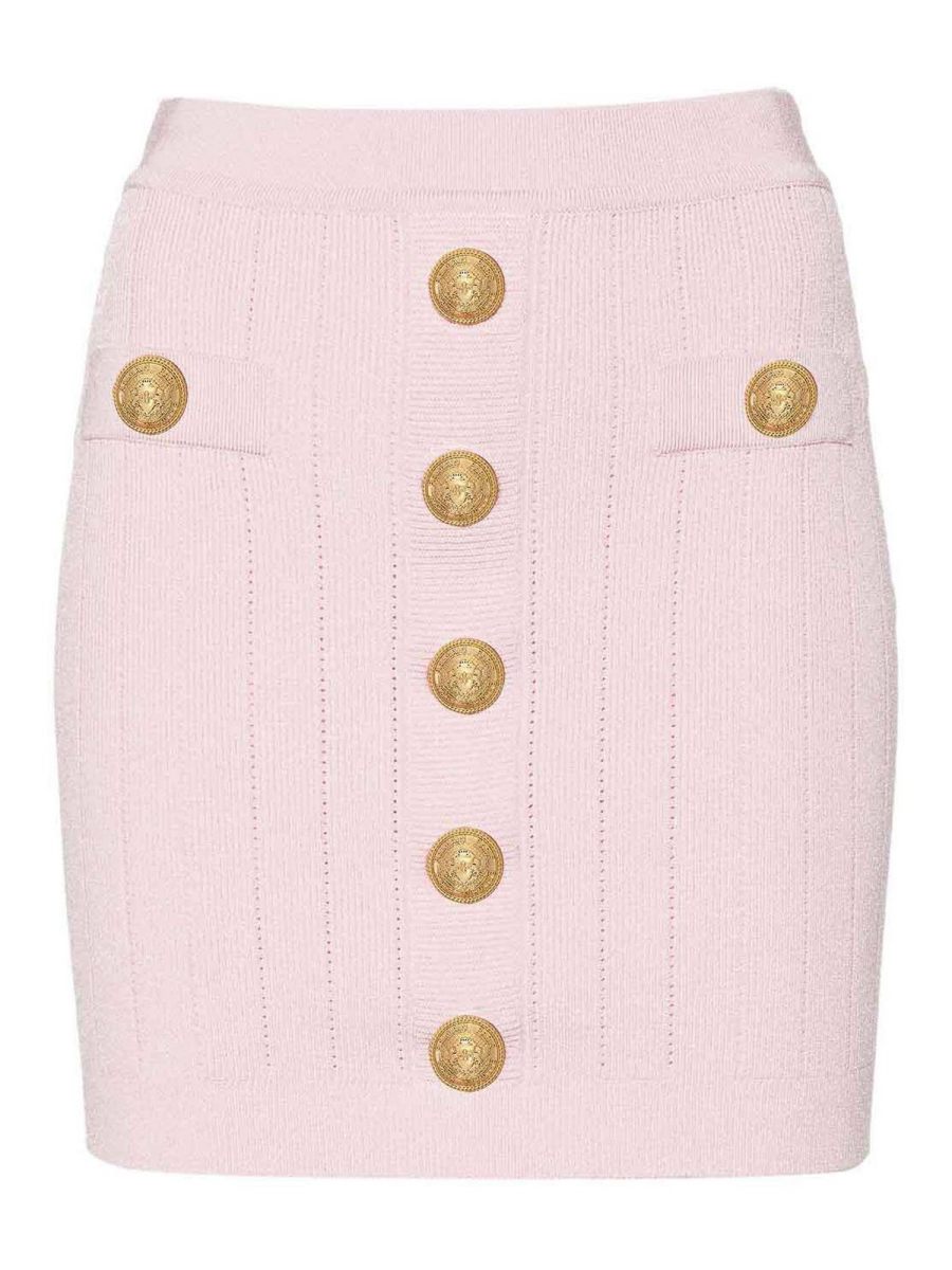 Balmain Jupe Midi - Couleur Chair