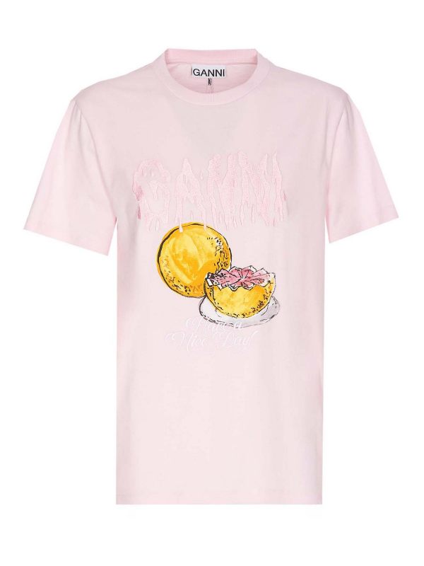 Ganni T-Shirt - Couleur Chair