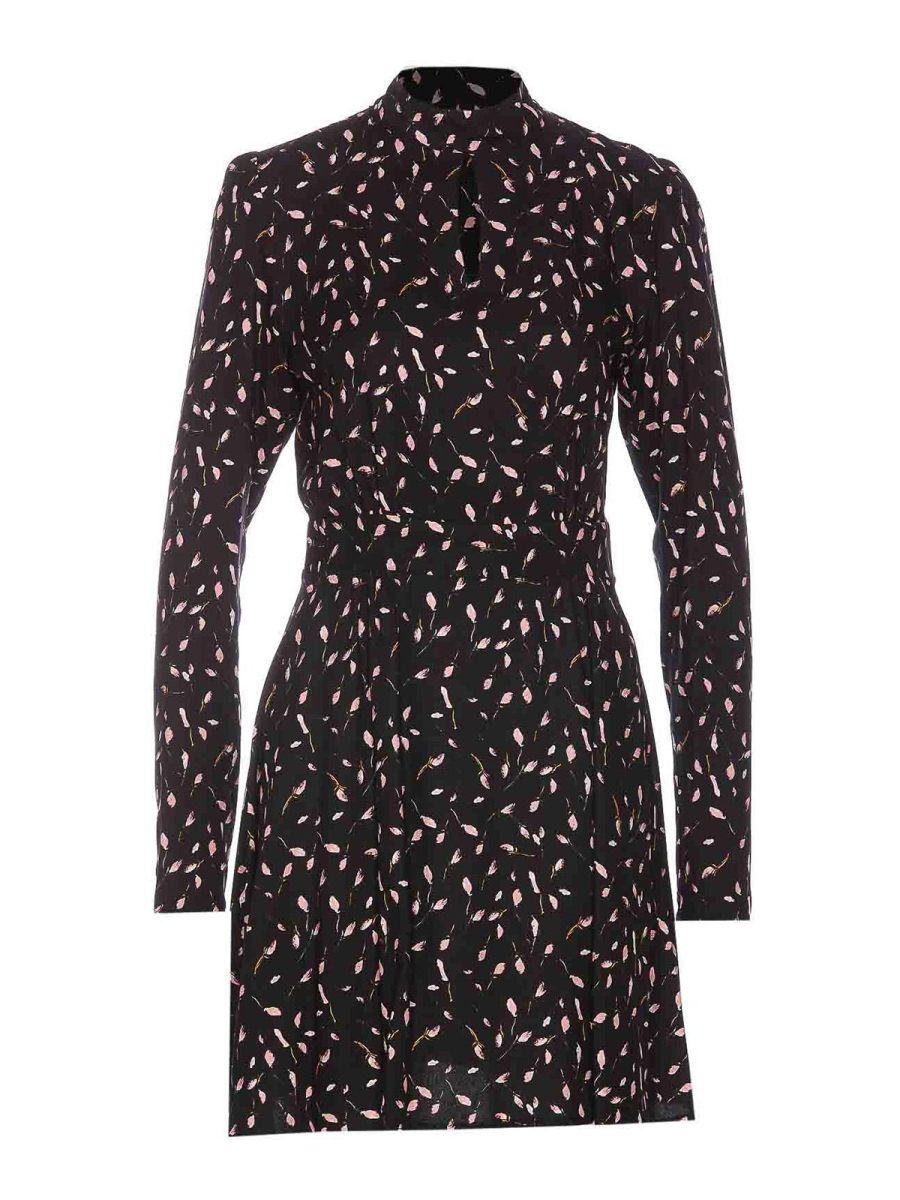 Mar De Margaritas Robe Au Genou - Noir