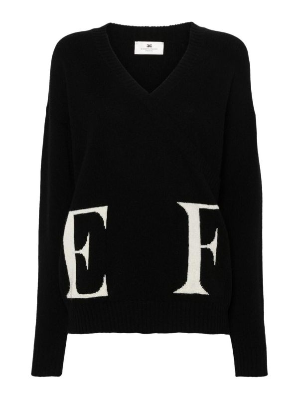 Elisabetta Franchi Pull Col Rond - Noir