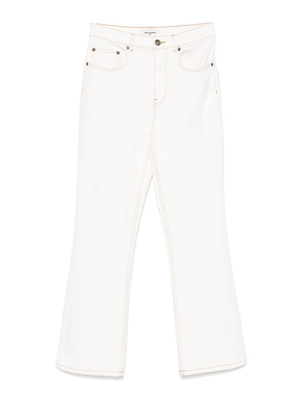 Tory Burch Jean Bootcut - Blanc