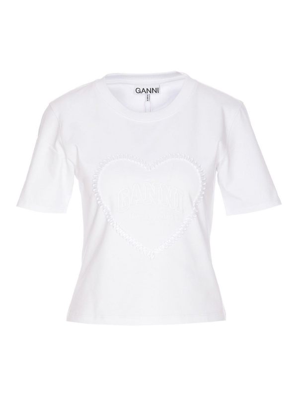 Ganni T-Shirt - Blanc