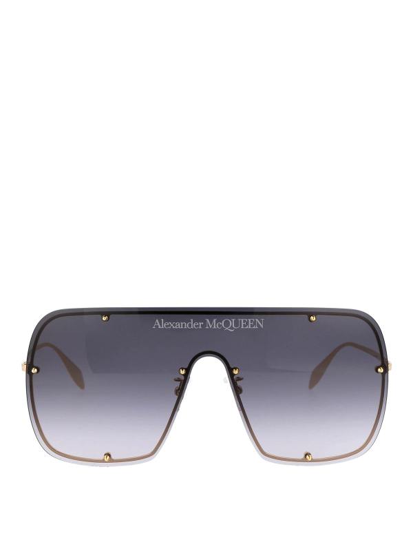 Alexander Mcqueen Lunettes De Soleil - Or