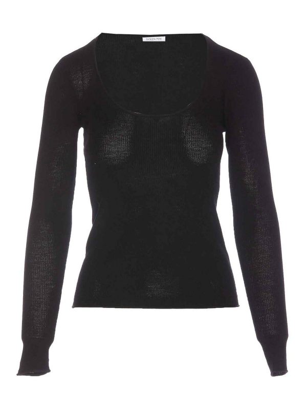 Patrizia Pepe Pull Col Rond - Noir