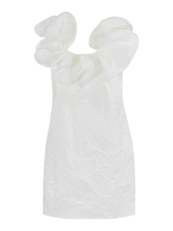Elisabetta Franchi Robe Au Genou - Blanc