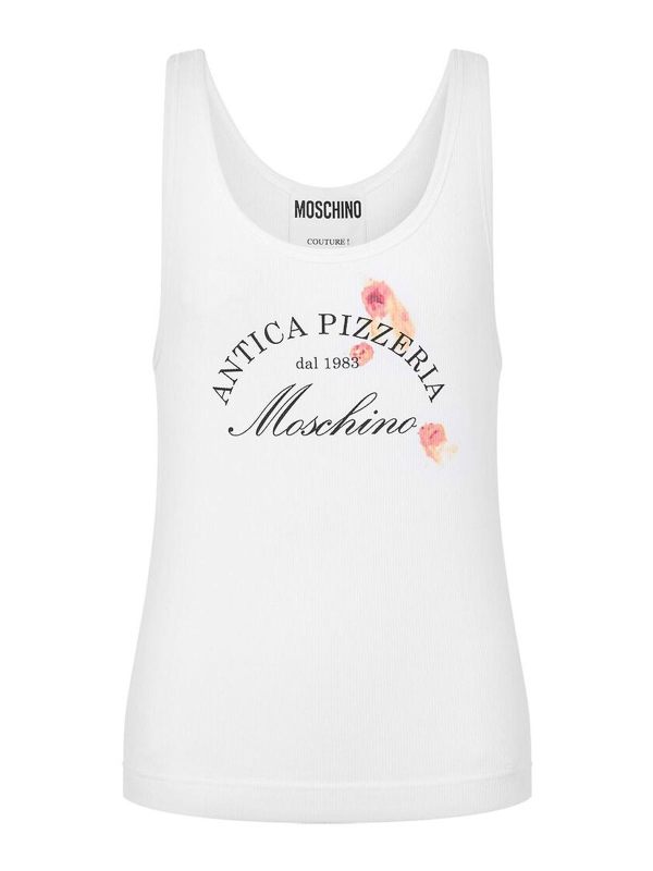 Moschino Pull Col Rond - Blanc