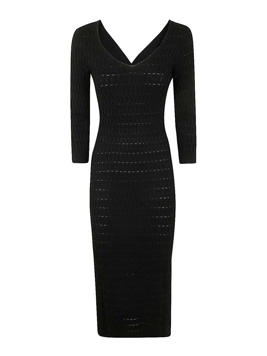 Twinset Robe Au Genou - Noir