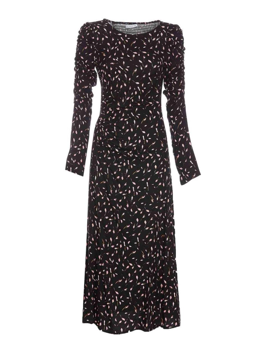 Mar De Margaritas Robe Au Genou - Noir
