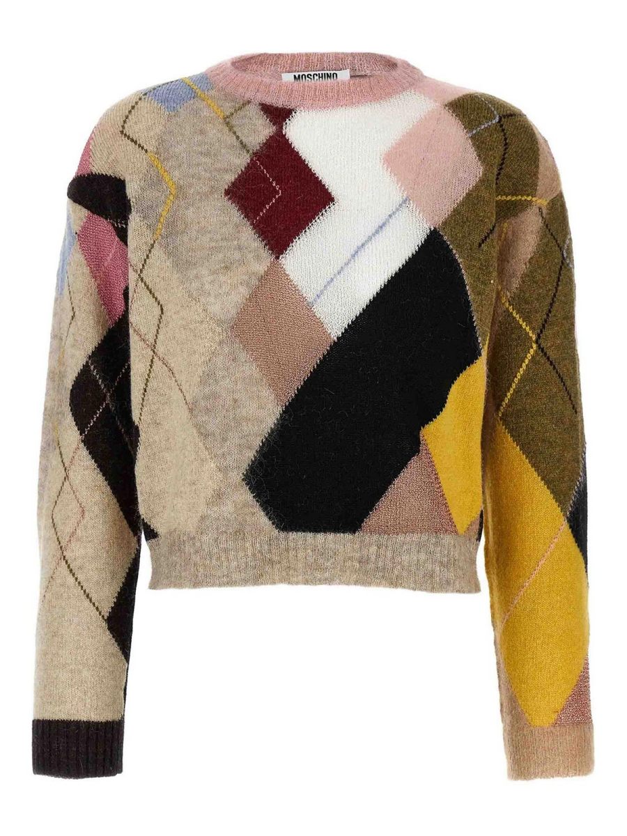 Moschino Pull Col Rond - Multicolore