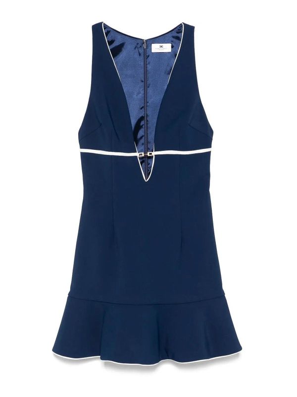 Elisabetta Franchi Robe Au Genou - Bleu
