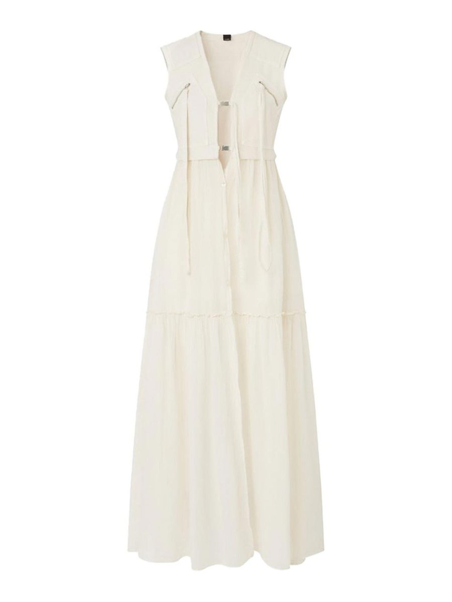 Pinko Maxi Robe - Blanc